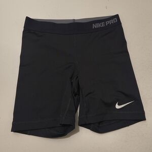 Nike Pro Black and Gray Compression Shorts